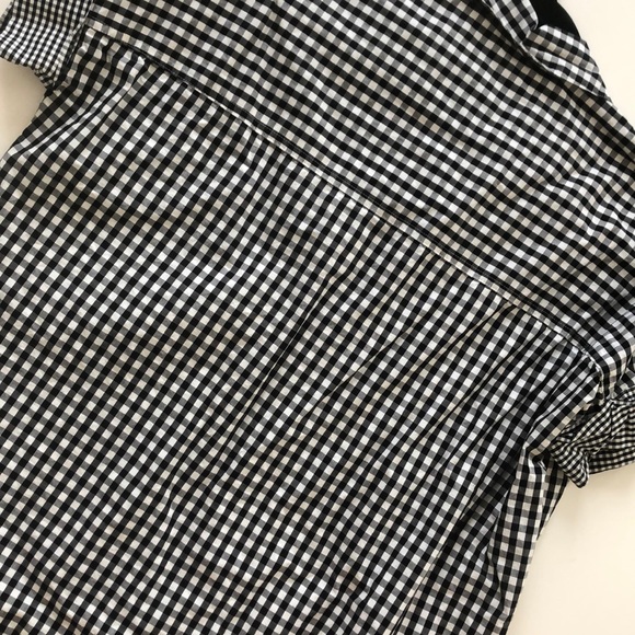 Madewell Gingham Play Button Shirt Top - Picture 6 of 7